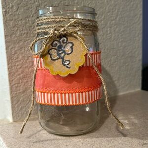 Custom Mason Jar Bumblebee Vase